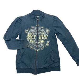 Y2k Bernini graphic blokecore zip up sweatshirt size S
